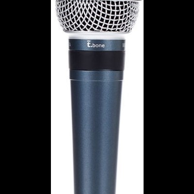 Microfone t.bone azul escuro com grelha metálica prateada