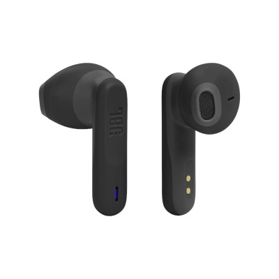 Auriculares sem fios pretos JBL com formato intra-auricular