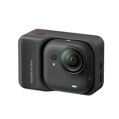 Câmara de ação preta Insta360 GO Ultra com lente grande angular