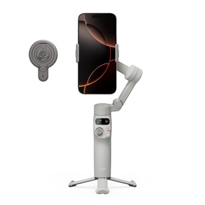Estabilizador DJI OM 5 branco para telemóvel com anel magnético extra