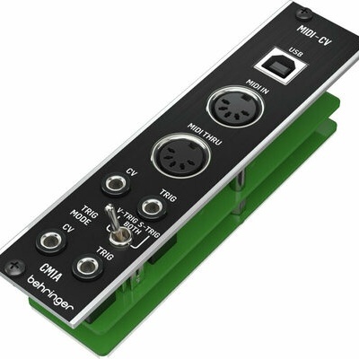 Módulo Behringer MIDI-CV com várias portas e interruptores