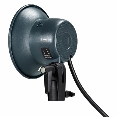 Refletor de iluminação profissional Elinchrom ELB 500 cinzento com cabo e suporte preto