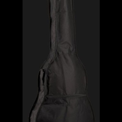 Capa de guitarra preta com bolso frontal e fecho de correr