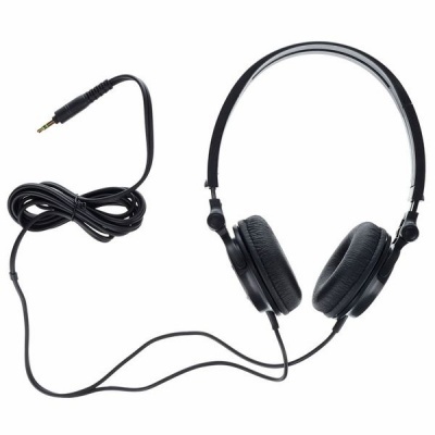 Auriculares com cabo e conector jack preto