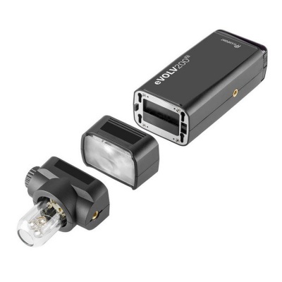 Componentes eletrónicos pretos com texto eVOLV200Pro