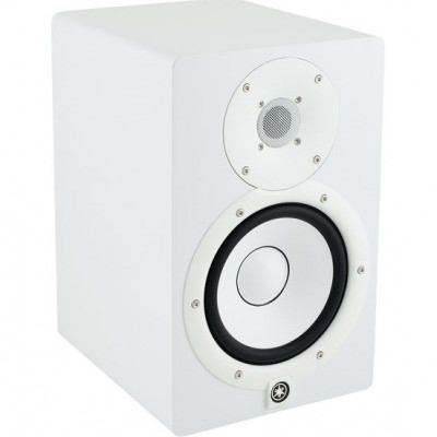 Coluna de som branca com tweeter e altifalante