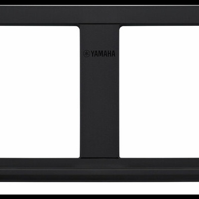 Estrutura de suporte preta Yamaha com logo