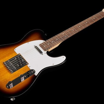 Guitarra elétrica Squier sunburst com braço de madeira clara