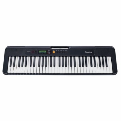 Piano electrónico Casio preto com teclas brancas e pretas