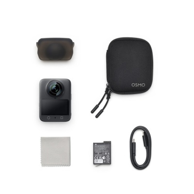 Conjunto de acessórios para câmara DJI OSMO com capa, estojo, pano, bateria e cabo USB
