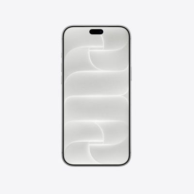 Smartphone frontal com ecrã grande e padrão cinzento abstrato