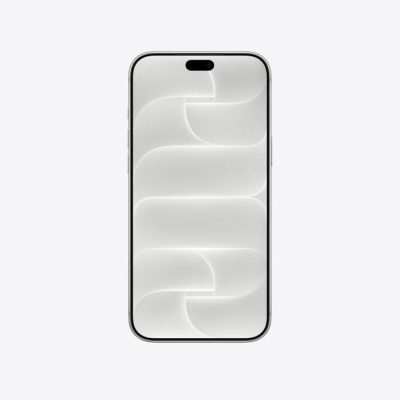 Smartphone preto com padrão branco e cinza no ecrã
