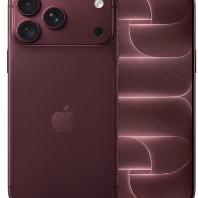 Smartphone Apple iPhone púrpura com três câmaras e ecrã frontal preto