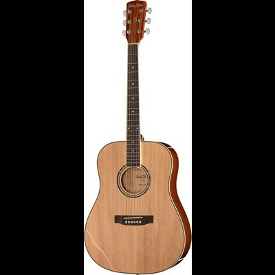 Guitarra acústica Harley Benton em madeira clara e escura