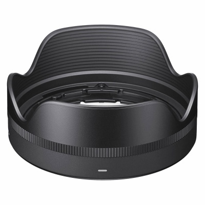 Pára-sol preto para lente de câmara fotográfica com design curvo