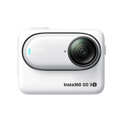 Câmara de ação branca Insta360 GO 3S com lente frontal