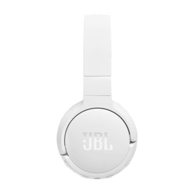 Auriculares brancos com logo JBL