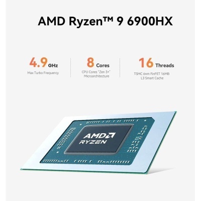 Processador AMD Ryzen 9 6900HX com especificações técnicas