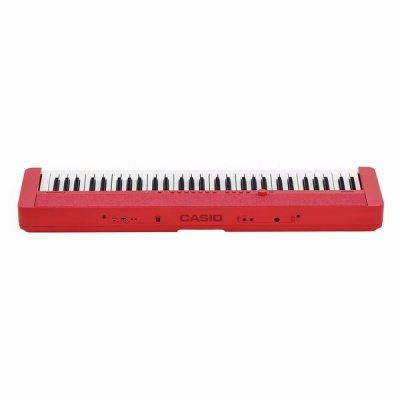 Teclado musical Casio vermelho com 61 teclas