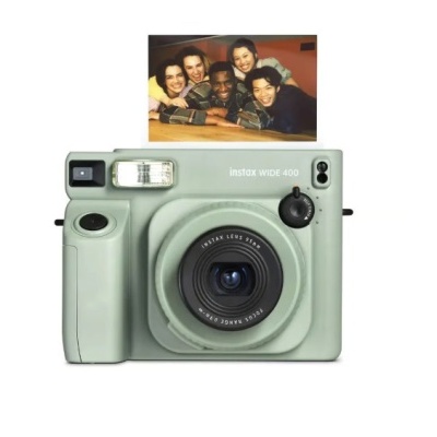 Câmara instantânea Fujifilm Instax Wide 400 verde com foto colorida