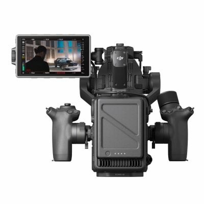 Câmara DJI com ecrã LCD e controles manuais