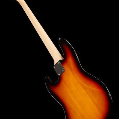 Guitarra elétrica sunburst vista de trás