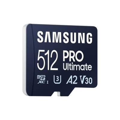 Cartão de memória microSD azul escuro Samsung 512 GB PRO Ultimate