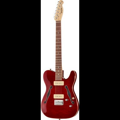 Guitarra elétrica semiacústica Fender vermelha