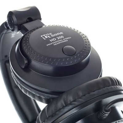 Auscultadores profissionais pretos I'm The Artfone HD 200 com almofadas acolchoadas de couro sintético