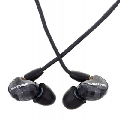 Auriculares intra-auriculares SHURE negros com fios