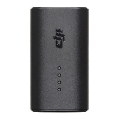 Bateria portátil preta DJI com quatro indicadores LED