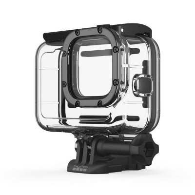 Estojo protetor transparente para câmara GoPro com suporte preto