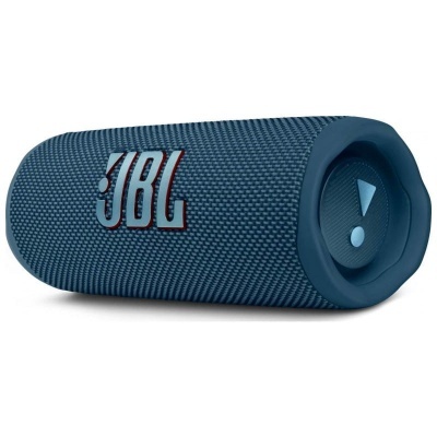 Coluna portátil JBL azul escuro com textura rugosa e logótipo