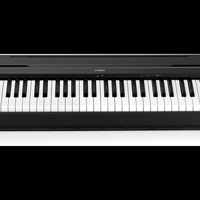 Piano digital preto com 88 teclas