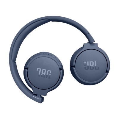 Headphones JBL azul escuro com arco e almofadas auriculares redondas