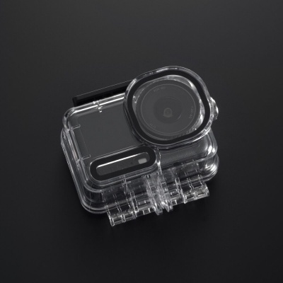 Caixa transparente à prova de água para câmara de ação preta