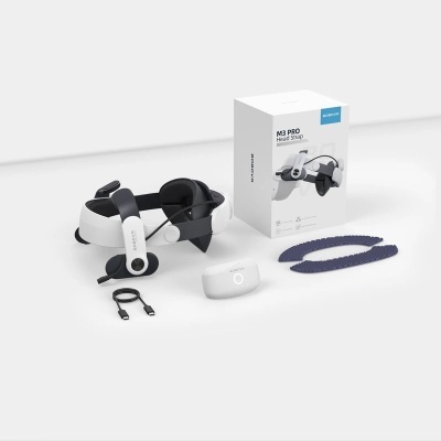 Conjunto de suporte de cabeça M3 PRO com acessórios sobre fundo branco