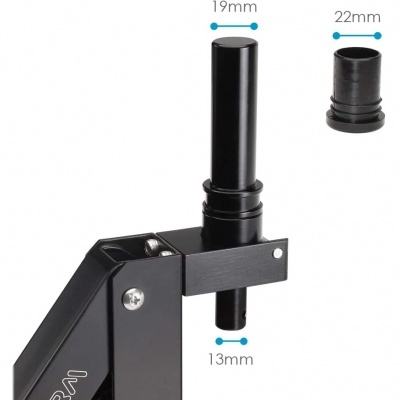 Adaptador robusto para bobina preto com dimensões para estabilizador