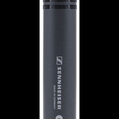 Microfone Sennheiser E614 preto com grelha superior e texto branco