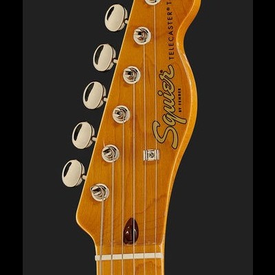 Cabeça de guitarra elétrica Squier Telecaster Thinline em madeira clara