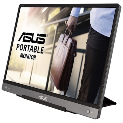 Monitor portátil ASUS preto com ecrã amplo