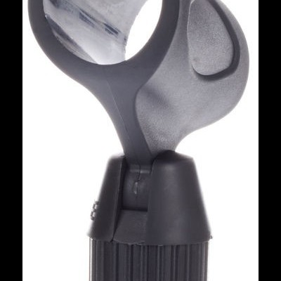 Tampa de garrafa preta com alça e superfície refletora prateada