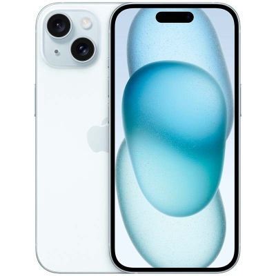 Smartphone branco com camera dupla e ecrã azul