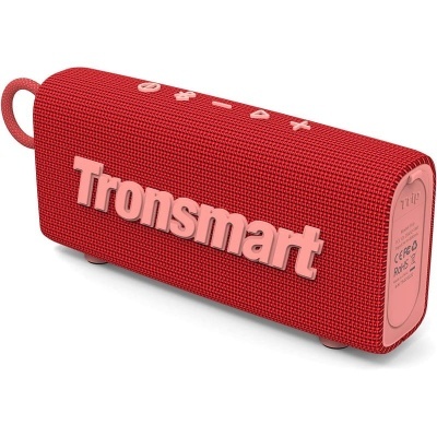 Coluna sonora portátil Tronsmart vermelha com tecido texturizado