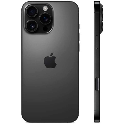 Smartphone Apple iPhone preto visto de traseira e lateral