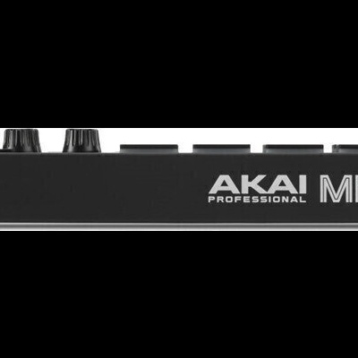 Controlador MIDI AKAI PROFESSIONAL MPK mini preto vista traseira