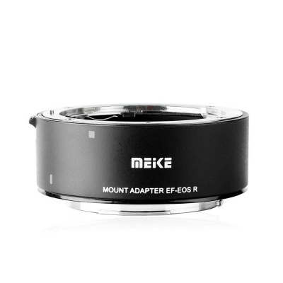 Adaptador de montagem MEIKE EF-EOS R preto com base metálica