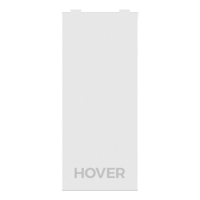 Smartphone com ecrã branco e palavra HOVER