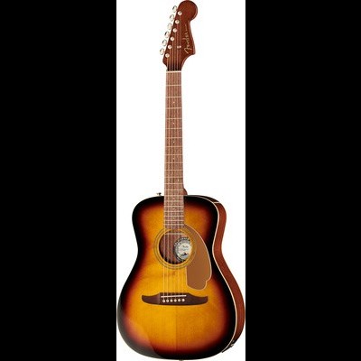 Guitarra acústica sunburst com seis cordas