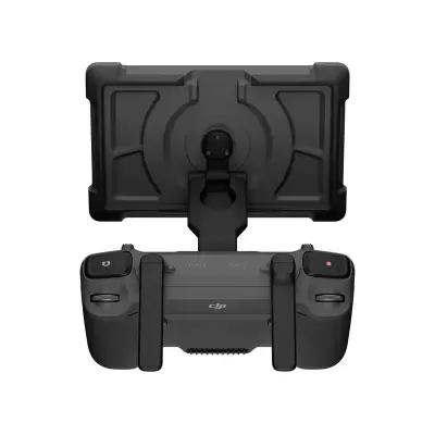 Drone DJI Mavic Air 2 cinzento escuro com comandos remotos, fundo branco